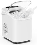 Quick Freeze Countertop Ice Maker With Heavy Duty Carry Handle Portable Compact Auto Rinse Choice showing ice cubes and control panel.