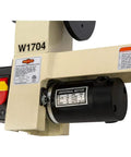 Close-up of motor on 8 Inch Swing Benchtop Wood Lathe With Variable Speed Motor and 13 Inch Tool Rest for precise turning.