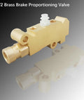 Heavy Duty Brass Brake Proportioning Valve Delivers Slick Stopping Power For Front Disc And Rear Drum Brakes, detailed view.