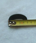Dope Hand Guard Tsuba For Katana Wakizashi And Tanto Alloy Copper Iron Build next to ruler on white background