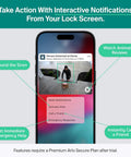 Smartphone screen showing notification from Wireless Outdoor Security Cameras 2K Battery Powered 3rd Gen Two Pack With Color Night Vision.