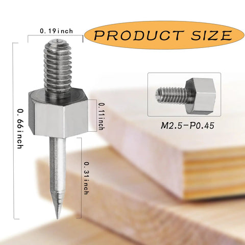 Moisture Meter Replacement Pins For MMD4E And RHMG650 RHMG700DL, 4 Pack Stainless Steel Probes, High Precision, Durable, Oxidation Resistant Tips, Quick Fit For Pin Style Meters, 0.66 inch