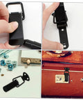 Four Piece Spring Loaded Toggle Clamp Latch Kit For Doors, Windows And Cabinets with screws, heavy duty black hasp lock clips