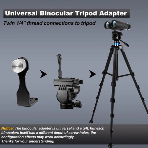 Beefy Heavy Duty Tripod For Spotting Scope And Binoculars With Yoke Stand And Adapter Extends From 24 To 72.4 Inches