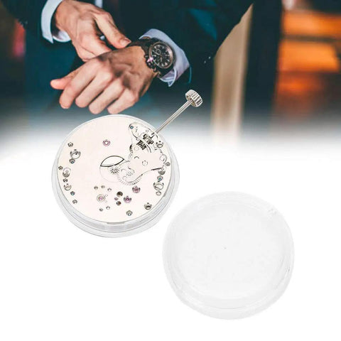 No 6498 Mechanical Watch Movement Automatic Replacement Part in alloy construction displayed with a watch in background