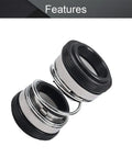 25mm Internal Diameter Shaft Seal Replacement For Pumps Alloy Plastic 20225 For Pump Shafts Water Pools And Spas Sealing Assembly DIY Friendly For Weakly Corrosive Media 0 To 0.6 MPa Minus 20 To 80 C. Two-piece mechanical seal with metal spring