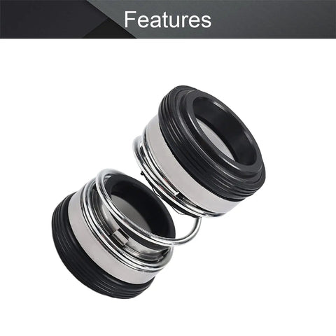 25mm Internal Diameter Shaft Seal Replacement For Pumps Alloy Plastic 20225 For Pump Shafts Water Pools And Spas Sealing Assembly DIY Friendly For Weakly Corrosive Media 0 To 0.6 MPa Minus 20 To 80 C. Two-piece mechanical seal with metal spring