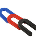 60 Piece Plastic Leveling Shims Kit For Auto Dash And Car Mount Repair Built Like A Tank Polypropylene U Shaped Wedges in blue, red, and black.