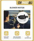 Premium Front Blower Motor For Toyota Sequoia 2008-2022 And Sienna 2011-2017, shown with vehicle interior and controls.