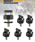 Badass Quick Swap Thumb Screws With Heavy Duty D Ring Knobs Premium Aluminum Alloy Hardtop Bolts set, matte black for Jeep Wrangler.