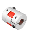 Plum Shaped Shaft Coupler 12Mm To 14Mm Adapter with aluminum alloy and polyurethane, 30Mm diameter, 35Mm length, for CNC robotics.