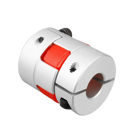 Plum Shaped Shaft Coupler 12Mm To 14Mm Adapter with aluminum alloy and polyurethane, 30Mm diameter, 35Mm length, for CNC robotics.