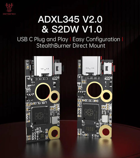 ADXL345 V2.0 accelerometer board with USB connection for Klipper input shaping and 3D printer vibration sensor module.