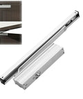 Concealed Door Closer With Automatic Hydraulic Soft Close Damper And Hold Open For Doors Weighing 99 To 187 Lbs, installation view