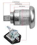 One Key For All Toolbox Locks 4 Pack Keys Alike 5 8 Inch Lock Cylinders fit T Handle tool boxes with measurements.