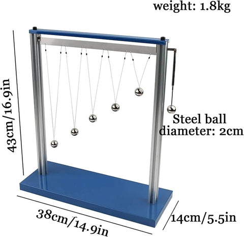 Forced Vibration and Resonance Pendulum Demonstration Kit for Physics Class with Five 20mm Metal Balls and Physical Pendulum Setup