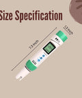 Waterproof ORP Meter With Temperature Readout, Auto Ranging Calibration, 1 mV Resolution, size 7.3x1.3 inches with IP67 Housing