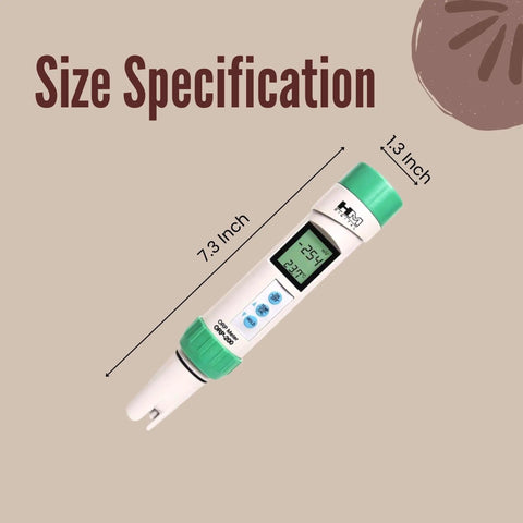 Waterproof ORP Meter With Temperature Readout, Auto Ranging Calibration, 1 mV Resolution, size 7.3x1.3 inches with IP67 Housing