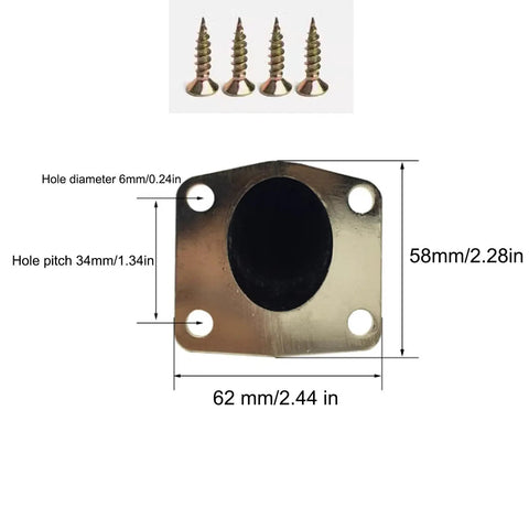 Bracket and screws for Heavy Duty Metal Furniture Legs Set Four Pieces Diagonal Sofa Legs For Modern Couches Desks Tea Tables.