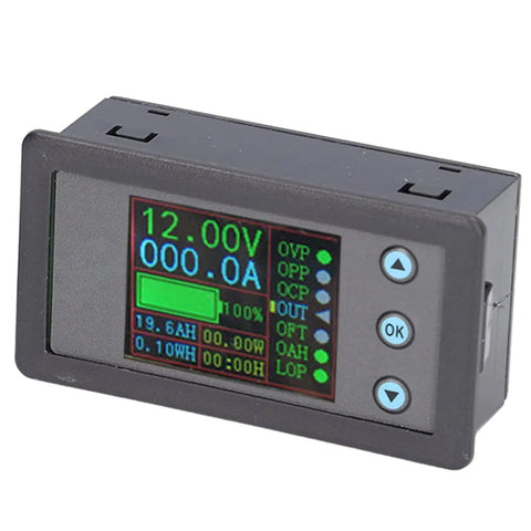 Voltage Meter With Auto Identification And Bidirectional Current Detection, Vivid Color LCD Screen showing voltage and current readings