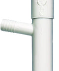 Dishwasher Drain Branch Tailpiece, One And One Half Inch Inlet, Eight Inch Long, Three Quarter Inch OD Branch, White Fitting