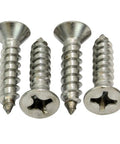 Number Twelve By One Inch Stainless Steel Wood Screws Flat Head Phillips Drive 304 Grade Rust Resistant Decking Fasteners