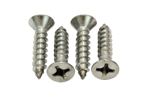 Number Twelve By One Inch Stainless Steel Wood Screws Flat Head Phillips Drive 304 Grade Rust Resistant Decking Fasteners