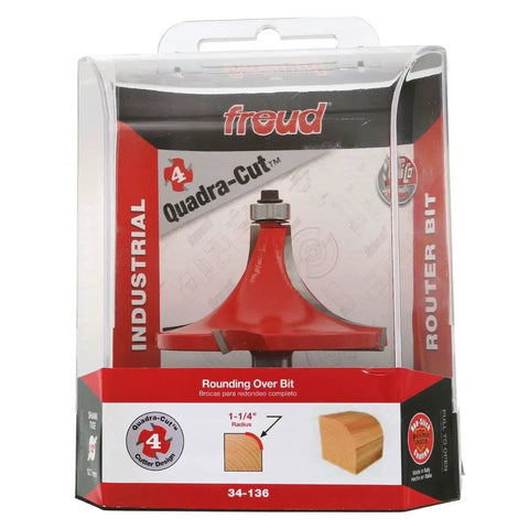 Quadra Cut Rounding Router Bit With Perma Shield Coating For Maximum Durability, Smooth Edge Finisher in packaging