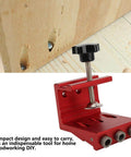 Pocket Hole Drill Guide Aluminum Alloy Woodworking Jig For Precise Hidden Joints And Fast Furniture Assembly Pro Grade Compact