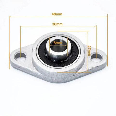 Pro Grade 10 Pack KFL08 8mm Pillow Block Bearings With Zinc Alloy And Chrome Steel Self Aligning Housing For Heavy Duty Grinds Zero Drama Workflows Where Your Machine Shop Build Projects Daily Use Must Perform Under Pressure Without Fail. 8mm bearing with 48mm housing
