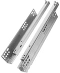 Heavy Duty Drawer Slide Rails 2-Piece Set In Cold Rolled Steel Silent Glides on white background