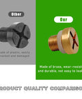 Comparison of Radiator Coolant Expansion Tank Bleeder Screw With Tough Rubber O Ring: brass versus plastic durability for BMW models.