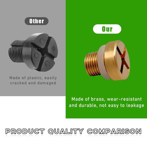 Comparison of Radiator Coolant Expansion Tank Bleeder Screw With Tough Rubber O Ring: brass versus plastic durability for BMW models.