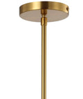 Ceiling mount and rod of Modern Industrial 13 Inch Black And Brass Gold LED Dome Pendant Light With Adjustable Hanging Fixture