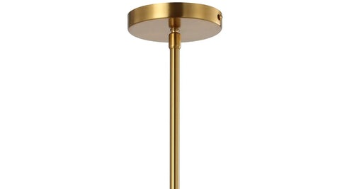 Ceiling mount and rod of Modern Industrial 13 Inch Black And Brass Gold LED Dome Pendant Light With Adjustable Hanging Fixture