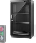 Smart 3D Printer Filament Dry Storage Cabinet Featuring Intelligent Auto Humidity Control showcasing a large, sleek black design.