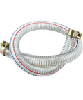 Coiled 39 Inch Universal Log Splitter Suction Hose Beefy Heavy Duty 1 Inch ID Wire Reinforced PVC Hydraulic Inlet Hose with clamps
