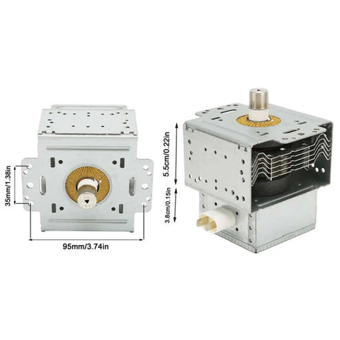Plug And Play Magnetron 2M226-01GMT Replacement For Microwave Oven Repair, OEM-Quality dimensions shown