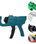 One Hand Operated Ratchet PVC Pipe Cutter For Plastic Pipes PEX PPR Hoses, Smooth Quick Cuts Up To 42mm, Non Slip Ergonomic Grip, blue tool.