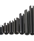 Slotted Spring Pins M16x30 100mm Black Carbon Steel Pack Of 60 For Quick Secure Gear And Wheel Retention in different sizes