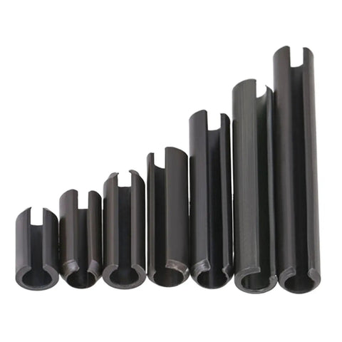 Slotted Spring Pins M16x30 100mm Black Carbon Steel Pack Of 60 For Quick Secure Gear And Wheel Retention in different sizes