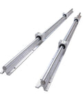 SBR 16 1500mm Linear Guide Rail Kit With Four SBR16UU Bearing Blocks Sliders For CNC Machines Industrial Grade Rails Smooth Operation High Rigidity And Precise Motion Control, two aluminum rails