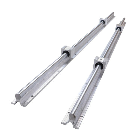 SBR 16 1500mm Linear Guide Rail Kit With Four SBR16UU Bearing Blocks Sliders For CNC Machines Industrial Grade Rails Smooth Operation High Rigidity And Precise Motion Control, two aluminum rails