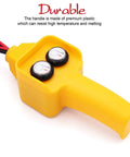 Premium Winch Handheld Control Assembly Replacement Remote Switch for 12V Electric Winches, yellow wired controller with buttons.