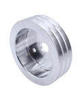 Beefy Chrome Polished Aluminum 2 Groove Short Water Pump And 3 Groove Crank Pulley Kit for Small Block Chevy SBC 265 283 305 327 350 383 400