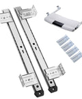 One Pair 14 Inch Heavy Duty Steel Drawer Slides Silent Ball Bearings 40kg Load Capacity Cabinet Furniture Workshop, angled view