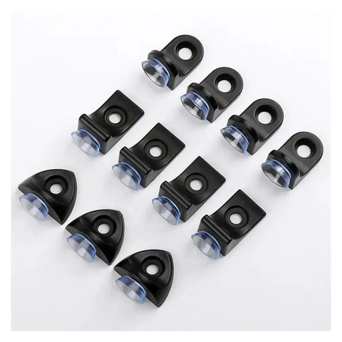 Right Angle Cabinet Shelf Clips Set 20 Pcs With Suction Cup Glass Base Support Clip Clamp Partition Board Holder Heavy Duty Load Bearing