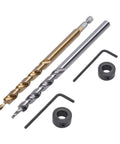 Must-Have 2-Piece Kit With 1/4 Inch Hex Pocket Screw Jig Plus 3/8 Inch Twist Step Bit For Quick Hole Drilling And Smooth Woodworking Projects Every Handyman Needs To Bust Out Serious Skills, 2 bits