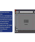 SMT Steel Mesh Solder Paste Printing Table For PCB Assembly diagram showing dimensions of 15cm work area and adjustment points