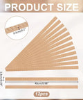 Easy Install 12 Pc Unfinished 3D Wood Trim Molding For Walls Doors Furniture Peel And Stick Compatible Paintable Stainable Decor Accent Kit showcasing product dimensions and details.